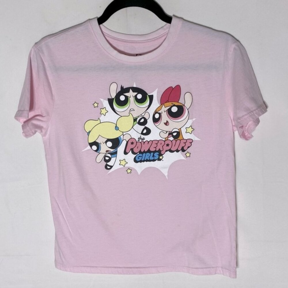 Powerpuff Girls Pink Graphic Tee Crew Neck T-Shirt S